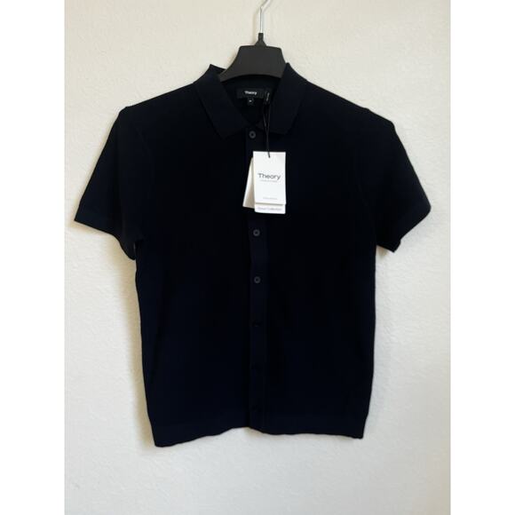 Brand New Men’s Theory Myhlo Knit Button Down Short Sleeve Shirt Xs - Picture 4 of 13